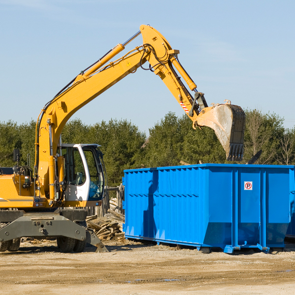 what size residential dumpster rentals are available in Brownstown